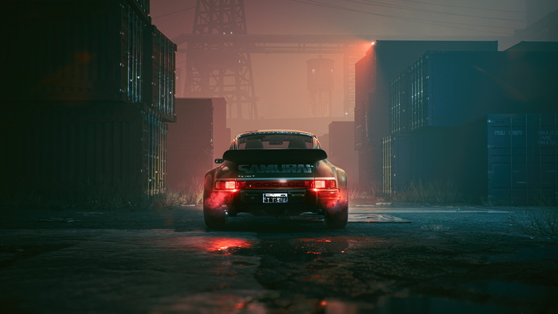 car, video game art, video games, cyberpunk, Cyberpunk 2077, Johnny Silverhand, Jakub Przybolewski, futuristic, Porsche, Porsche 911, 2K