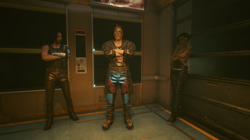 Cyberpunk 2077, Judy Alvarez, video games, Johnny Silverhand, arms crossed, Keanu Reeves, elevator, 1080P