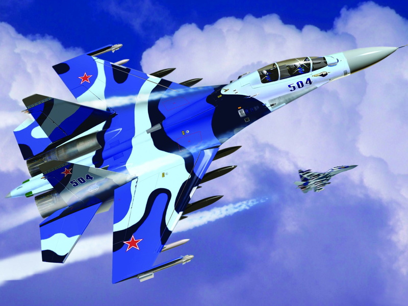 shock, multipurpose, black, on the move, jet, art, Soviet, highly maneuverable, blue, airplane, low angle view, double, Russian, airshow, cloud - sky, fighter plane