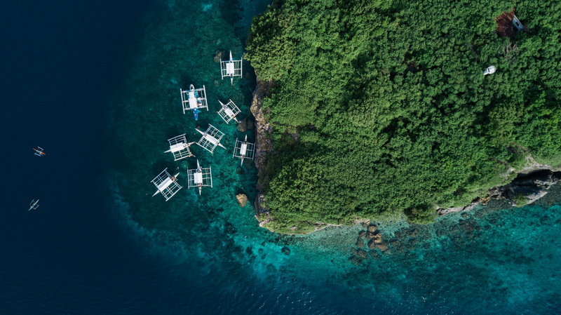 aerial View, architecture, solid, photo, building exterior, land, day, high angle view, boats, water, white, sea, view from the top, rock - object, rock