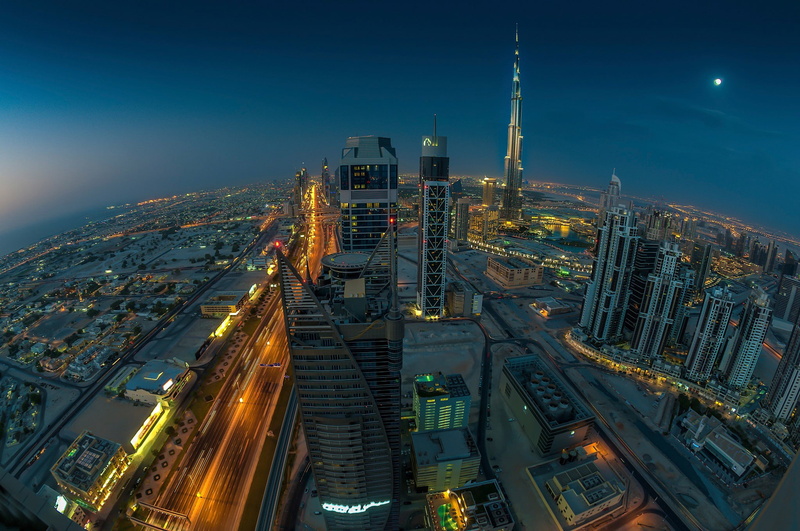 1080P, Night, city, view from the top, view, top