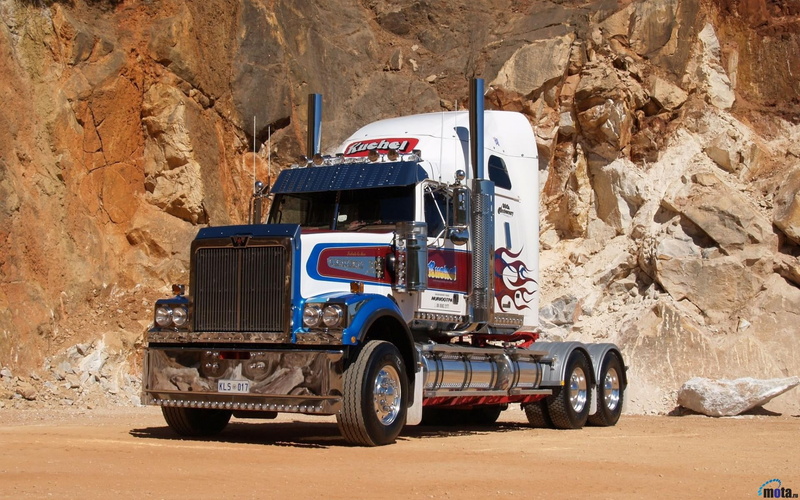car, mountain, Truck, trucks, road, vehicle, nature, freight, stationary, outdoors, land vehicle, transportation, no people, white, motor vehicle, day