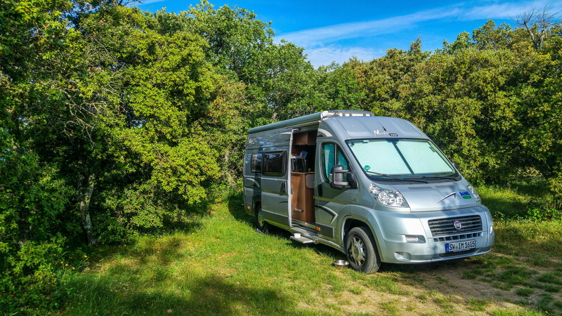 campsite, travel, bush, no people, transportation, vanlife, car, day, land, vacations, van, field, box car, wild camping, mode of transportation, plant