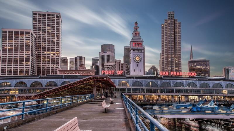 nature, travel destinations, 1080P, urban skyline, tower, architecture, river, modern, building exterior, city life, building, bridge - man made structure