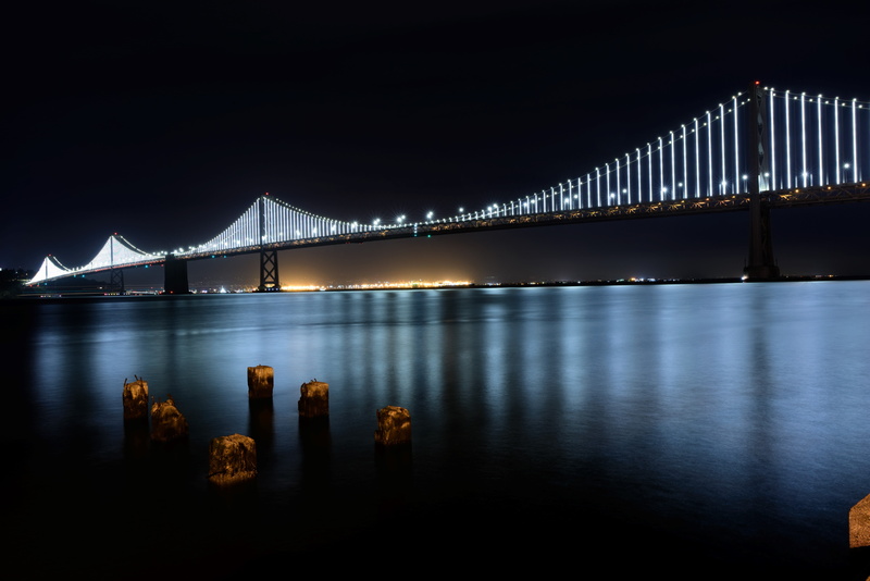 outdoors, long exposure, bay bridge, long, nature, san francisco – oakland bay bridge, bridge - man made structure, river, waterfront, transportation, bridge