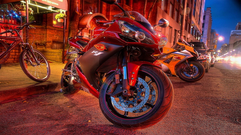 motorbike, mot, bicycle, wheel, mode of transportation, travel, street, 1080P, bike, motorbikes, night, city life, land vehicle, race, architecture, transportation