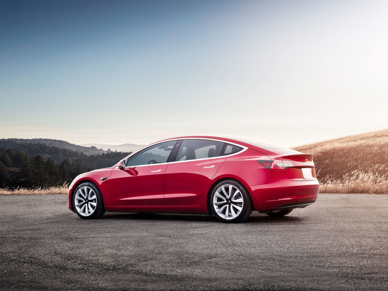 Tesla Motors, Car, Red Car, Tesla Model 3, 1080P, Luxury Car