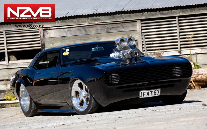 wicked, chevy, chevrolet, classic car, pro street, camaro, chevy camaro, muscle car, hot rod, cars, black, 1080P