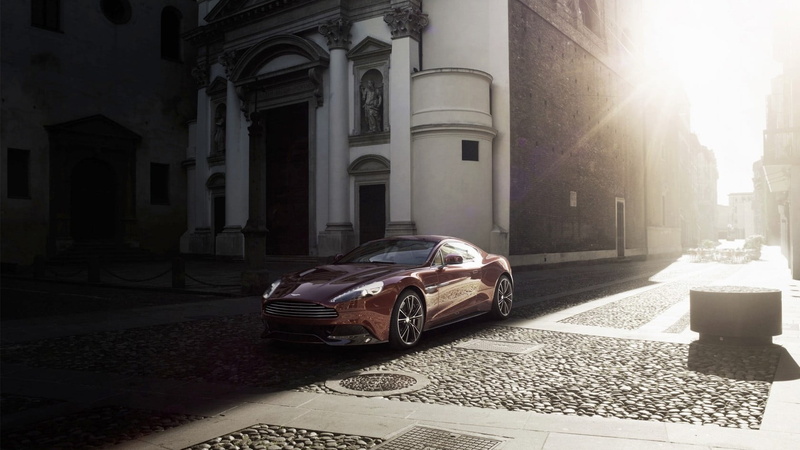built structure, luxury, 720P, mode of transportation, architecture, motor vehicle, stationary, street, transportation, Aston Martin Vanquish, nature