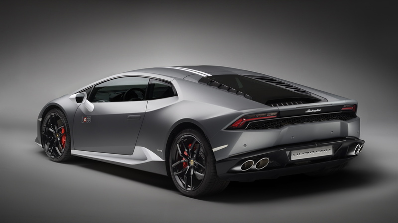 4, Huracan, grey, 610, Lamborghini, Supercar, sports, car, 4K, View, Rear, LP, Gray