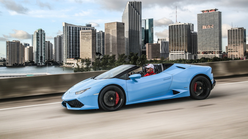 610, 4K, LP, Huracan, Side, 4, Blue, Supercar, Lamborghini, View