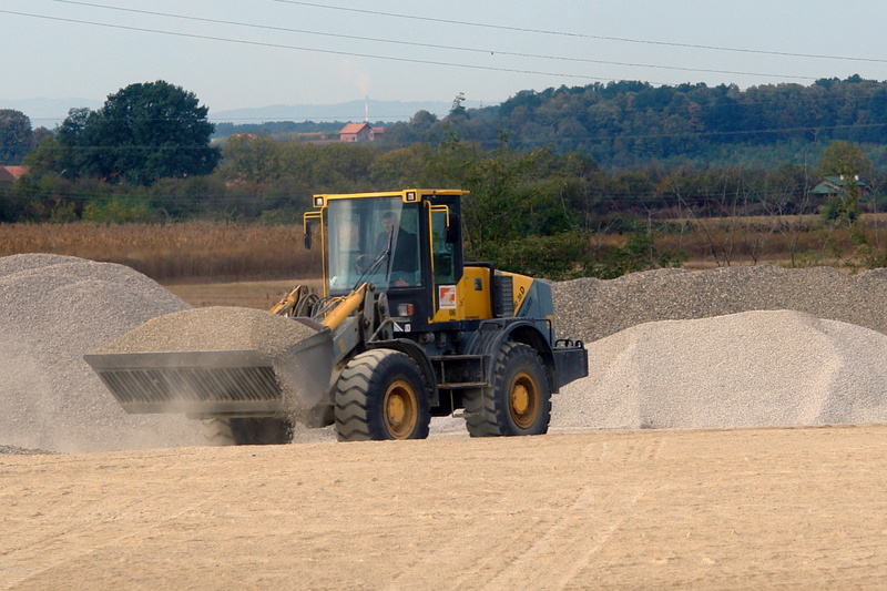 quarry, occupation, bulldozer, rock - object, yellow, power, day, construction, construction site, mode of transportation, agriculture, nature, equipment
