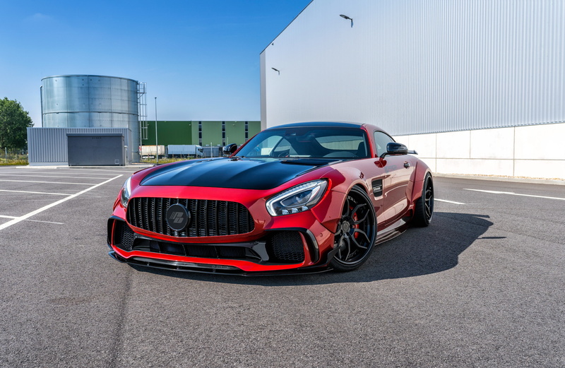 parking lot, 4K, luxury, nature, consumerism, city, car, land vehicle, road, sky, building exterior, modern, Prior Design, transportation, outdoors, Mercedes-AMG GT S