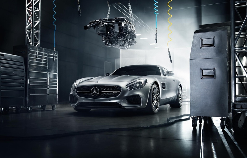 stationary, indoors, 2016, garage, mode of transportation, Mercedes-Benz, Color, 1080P, benz, grey, flooring, land vehicle, wealth, Front, coupe, sports car
