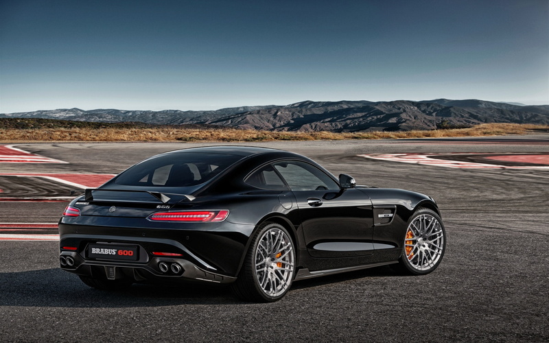 Rear, 2015, Brabus, c, View, 2K, s, Black, Car, Benz, Mercedes, GT