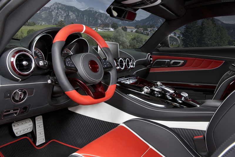 Mansory Mercedes AMG GT S, technology, speedometer, motor vehicle, transportation, red, car, Coupe, mode of transportation, no people, outdoors, car interior
