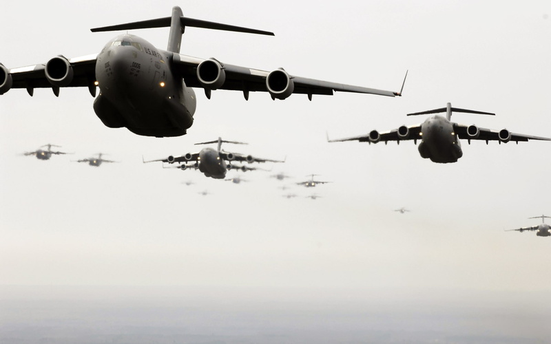 military, Boeing C-17 Globemaster III, air force, 1080P, airplane, C-17 Globmaster