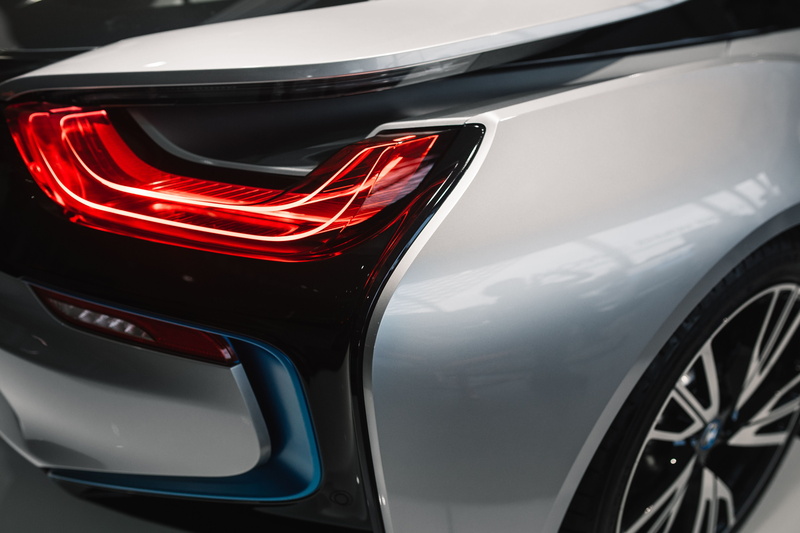 sports race, Silver, luxury, sports Car, hybrid, shiny, land Vehicle, clean, tail light, reflection, chrome, modern, indoors, bmw, sport, motor vehicle