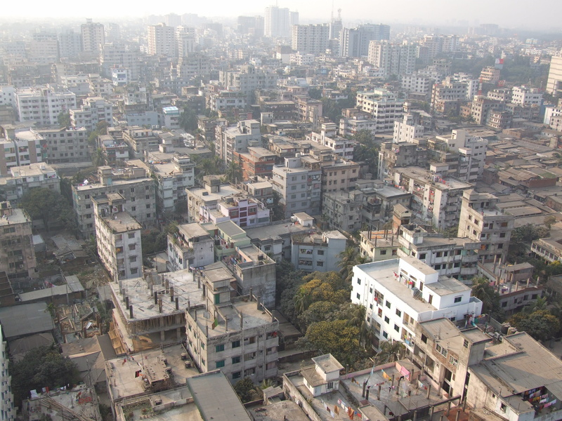 high angle view, rise, cityscape, buildings, building, office building exterior, settlement, day, skyscraper, Building, city, Bangladesh, dhaka city, city life