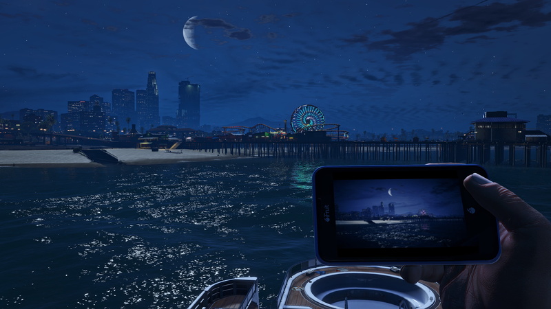 v, grand, theft, 4K, los, the moon, Los Santos, auto, the city, the beach, santos, the Santa Maria, Grand Theft Auto V, the sea
