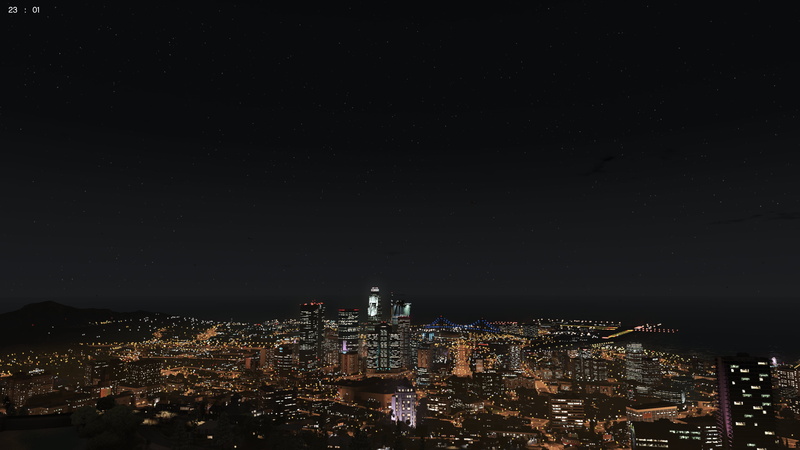Grand Theft Auto V, night, 4K, Los Santos