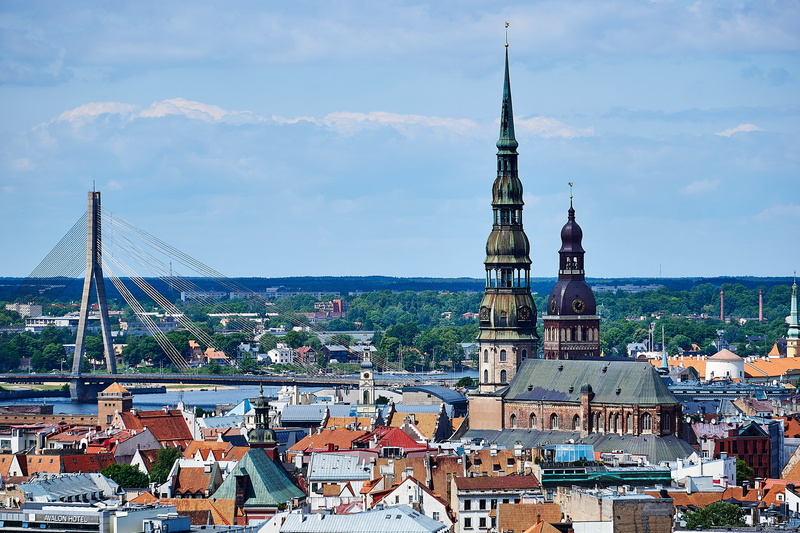 sky, famous Place, birds eye view, capital Cities, bridge, Building, europe, residential district, panorama, cloud - sky, no people, spire, townscape, daytime