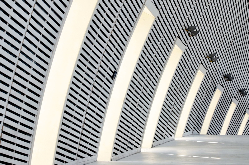 no people, day, wall, design, building, in a row, sunlight, light, ceiling, pattern, ligne, repetitive, repetition, city, built structure, indoors, low angle view