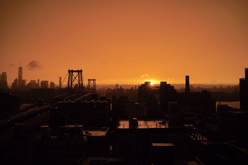 skyscraper, new york, pollution, architecture, skyline, amusement park, smoke stack, cityscape, city life, factory, outdoors, no people, nyc, orange color