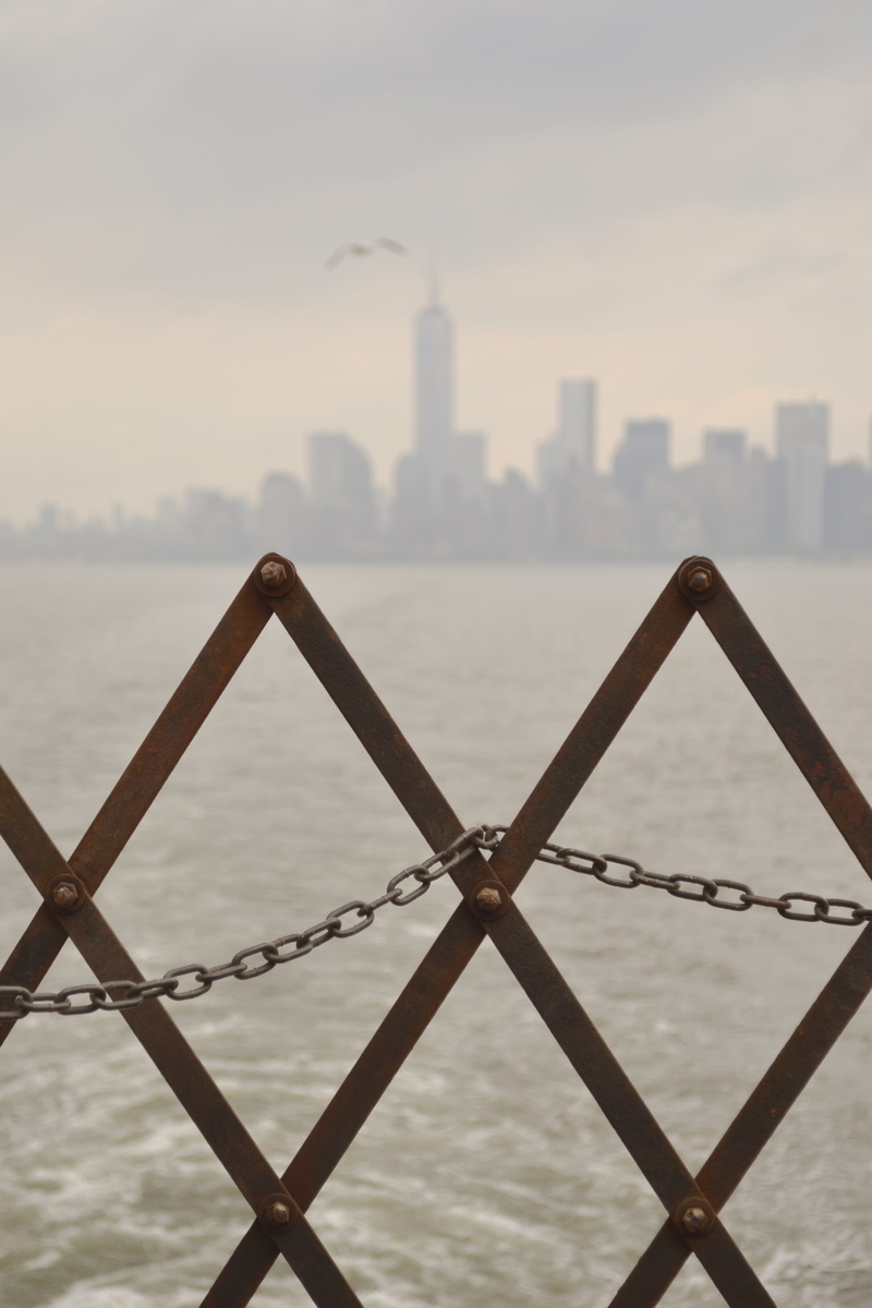 fog, financial district, barrier, building exterior, new york, 4K, safety, ferry, stati uniti, nature, built structure, manhattan, city, steel, outdoors