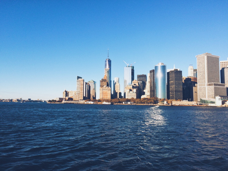 city, clear sky, america, urban skyline, building, office building exterior, nature, spire, united states, usa, cityscape, no people, water, office, nyc