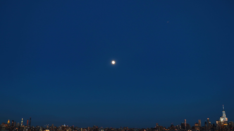 united states, astronomy, cityscape, built structure, new york city, hoboken, office building exterior, building exterior, building, architecture, moon