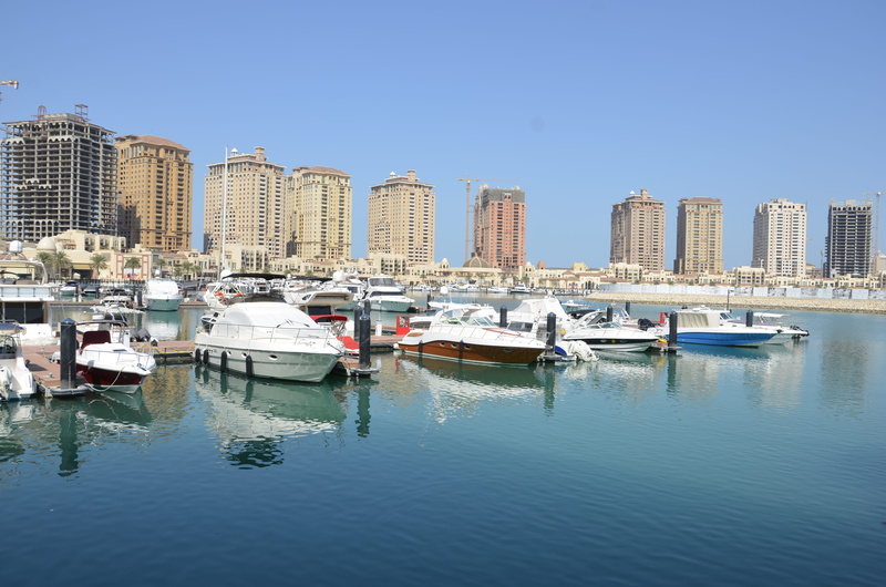 qatar, sky, marina, nautical vessel, #qatar, luxury, day, doha, mode of transportation, building exterior, built structure, cityscape, nature, reflection
