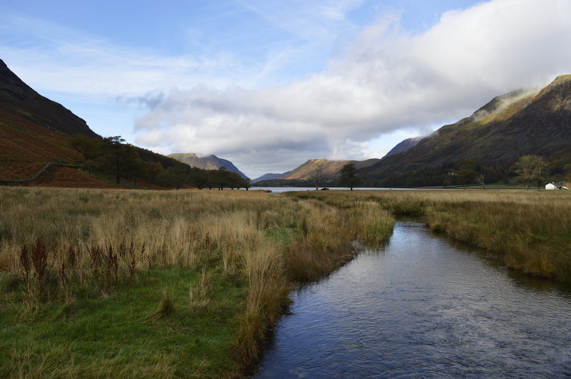 britain, national, grass, view, sky, cumbria, rural, land, outdoors, buttermere, plant, scenery, beauty in nature, remote, tourism, mountain, no people