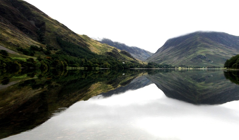 cumbria, tranquility, mountain range, day, lake, sky, no people, tranquil, buttermere, rural, scenics - nature, symmetry, waterfront, water, outdoors, picturesque