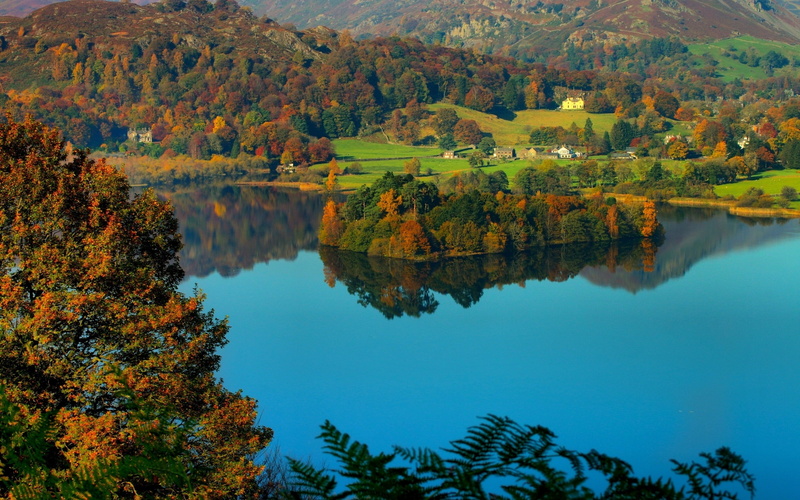 2K, Cumbria, Grasmere, District, Countryside, Lake, England, Hills, Village