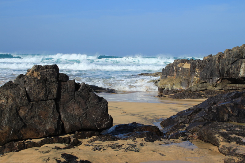beach, rock, shoreline, water, sky, wave, solid, breaking, canary islands, non-urban scene, rocks, canaries, nature, coastline, spain, day, rocky coastline