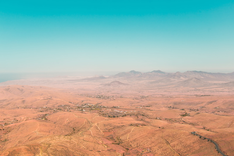 aerial view, clear sky, idyllic, arid climate, soil, 4K, tranquility, ground, plateau, environment, nature, sky, no people, tranquil scene, scenics - nature