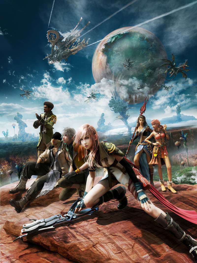women, Oerba Yun Fang, child, tank, sea, Sazh Katzroy, sky, females, anime, spaceship, looking, watching, full length, Oerba Dia Vanille, Hope Estheim