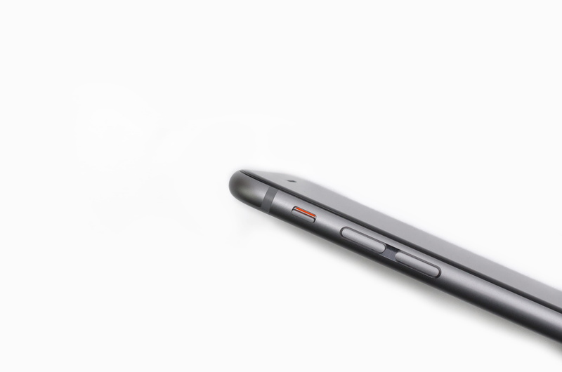 side, cell phone, lock, pen, buttons, simplicity, indoors, white background, writing instrument, equipment, volume, grey, iphone, gear, space, technology