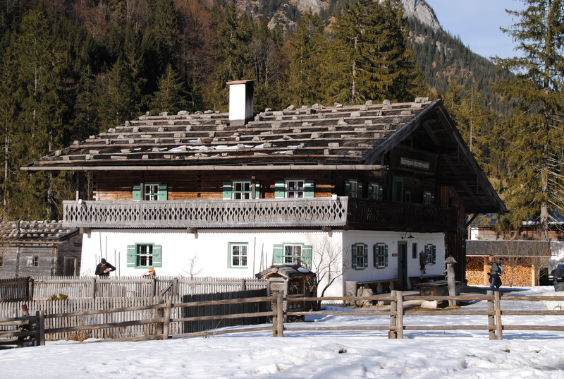 nature, travel destinations, sunlight, residential district, hintersee, upper bavaria, architecture, outdoors, built structure, house, national park, day