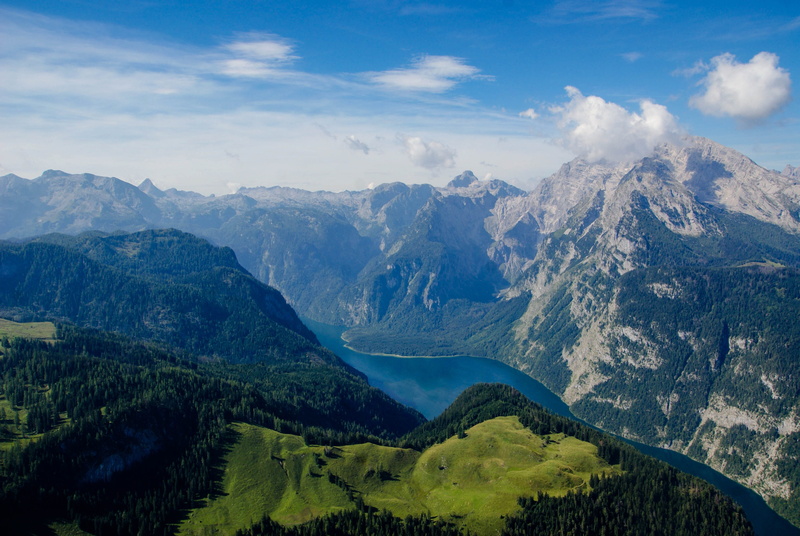 cloud - sky, environment, Bavaria, beauty in nature, scenics, green color, sky, mountain ridge, water, 4K, mountains, hiking, tree, tranquil scene, königssee