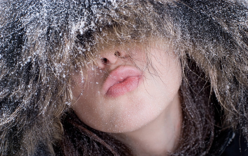 720P, fluffy hat, winter, lips, women