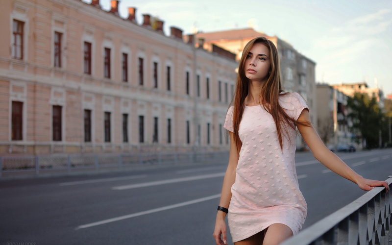 three quarter length, focus on foreground, portrait, model, women outdoors, lifestyles, hairstyle, long hair, dress, open mouth, short, 2K, looking away