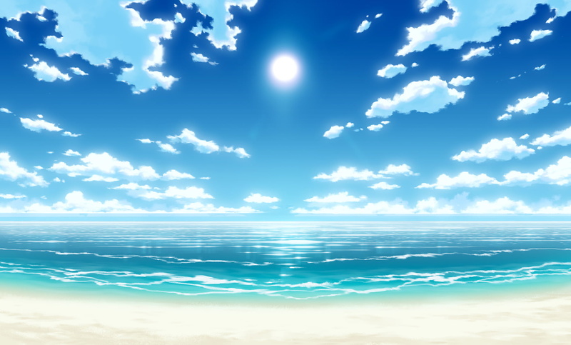 artwork, 720P, sky, nature, beach, Sun, Light Fairytail