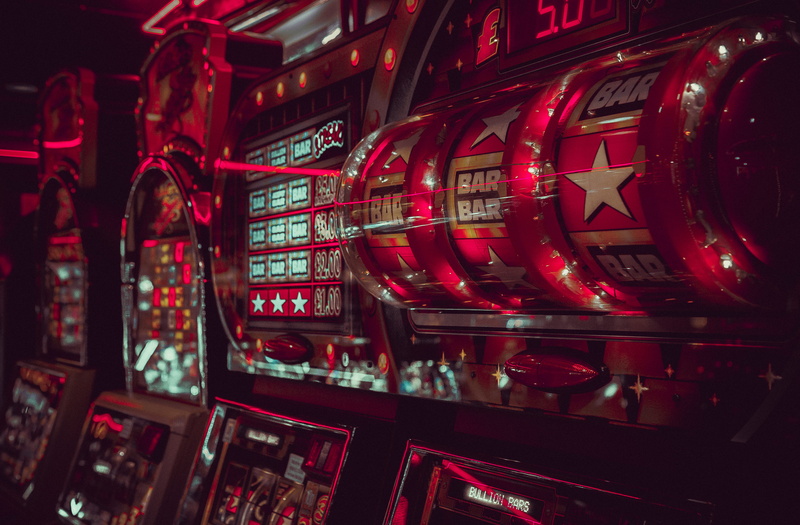 variation, slot machine, close-up, machines, selective, lucky, in a row, bar, opportunity, star, arcade, focus, technology, control, machinery, red, 5K