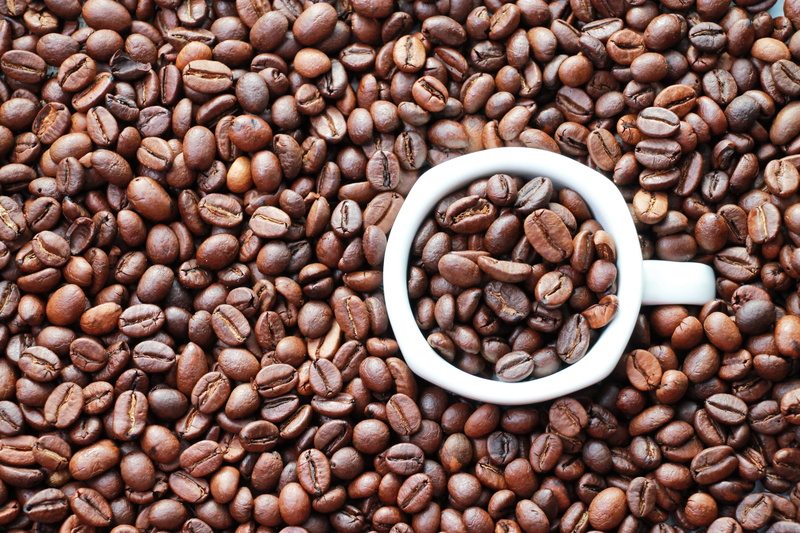 coffe, coffee, 4K, background, coffee beans, mood, grain, mug, white mug, picture, round