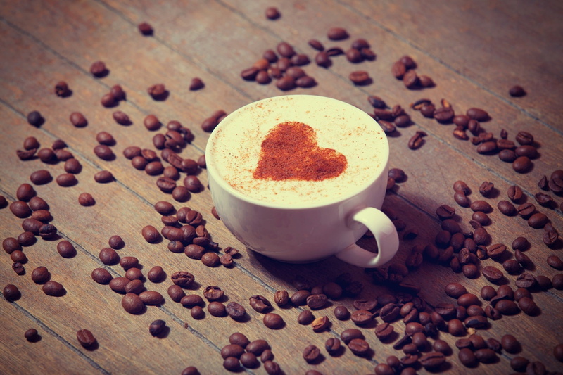 no people, brown, close-up, cappuccino, still life, hot drink, roasted coffee bean, coffee beans, mug, coffee, coffee cup, caffeine, white, cup, freshness