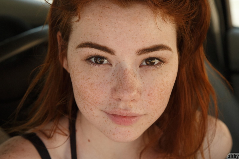 Sabrina Lynn, women, freckles, redhead, face, 1080P