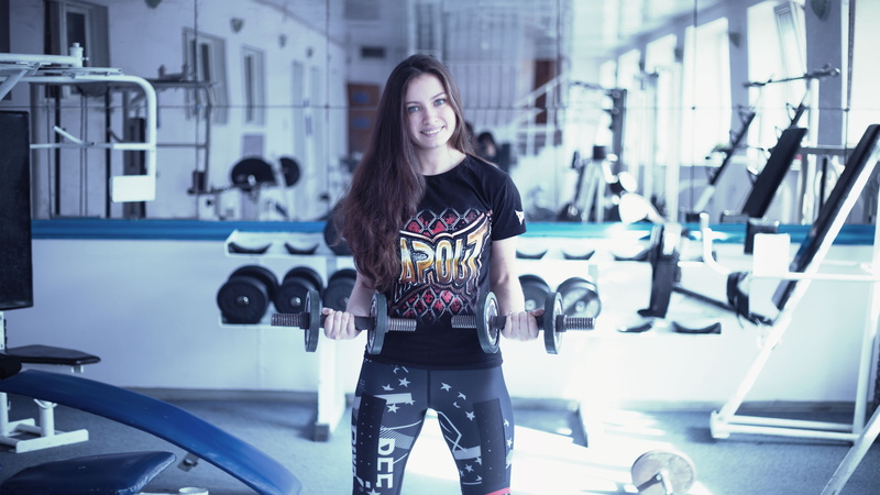 young adult, front view, beautiful, photoshoot, photo, happiness, art, smiles, girl in the gym, young women, muay thai, three quarter length, training apparatus