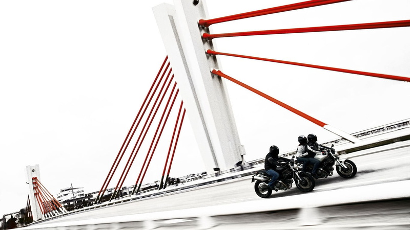 720P, bridge - man made structure, architecture, gray, black, built structure, motorcycle, fishing, transportation, motion, unrecognizable person, mode of transportation